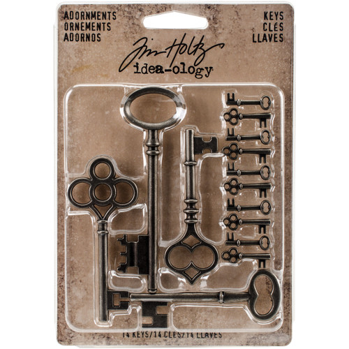 2 Pack - Idea-Ology Metal Adornments 14/Pkg-Silver Keys - TH93321 - 040861933215