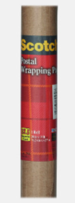 24 Pack - Scotch Postal Wrapping Paper 60lb 30"X15' Roll-Kraft - 7900 - 051131605398