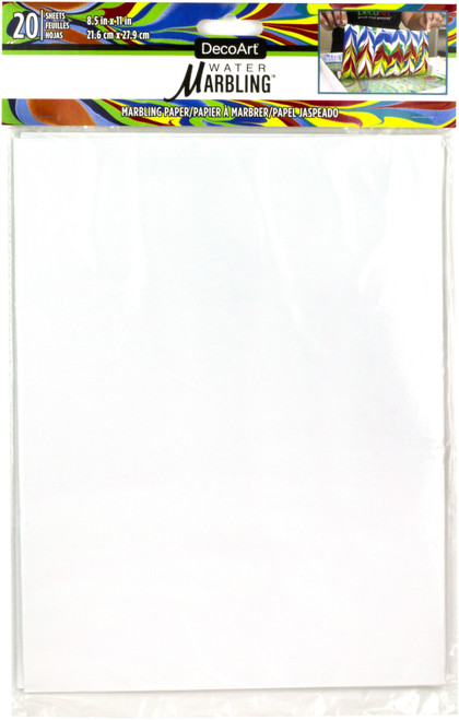 3 Pack - DecoArt Water Marbling Paper 20/Pkg-8.5"X11" - DAS261 - 766218135995