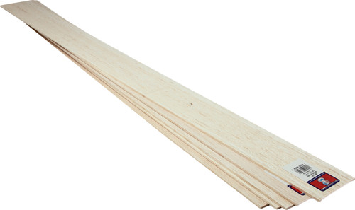 10 Pack - Midwest Products Balsa Wood Sheet 36"-1/8"X3" - B6304