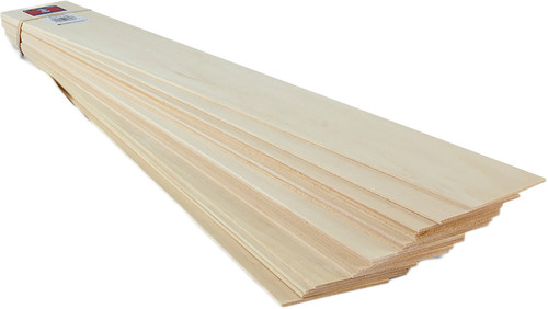 10 Pack - Midwest Products Basswood Sheet 24"-3/32"X3" - B4303