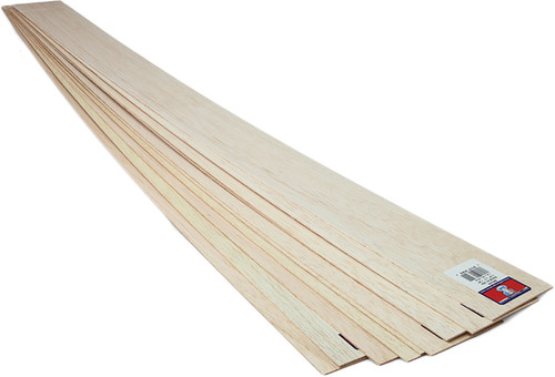 10 Pack - Midwest Products Balsa Wood Sheet 36"-1/16"X3" - B6302
