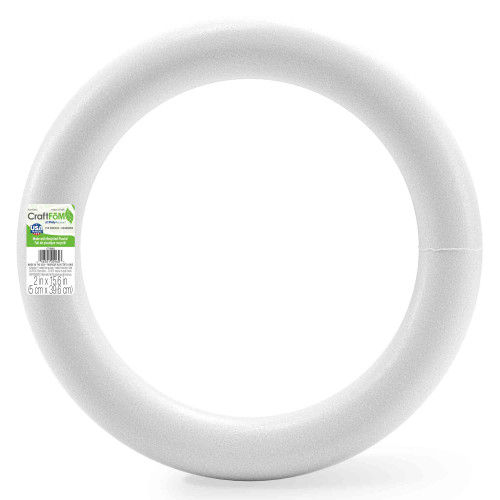 12 Pack - FloraCraft CraftFoM Extruded Wreath Bulk Pack-15.6"X2" - XT16W - 046501001603