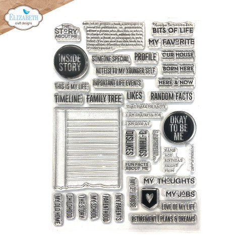 Elizabeth Craft Stamp Set-About Me - 5A00376X-1H875 - 741527318321