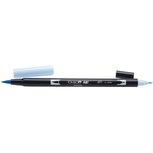 6 Pack - Tombow Dual Brush Marker Open Stock-491 Glacier Blue - DBP-56554 - 085014565547