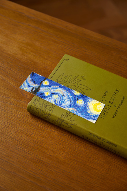DMC Cross Stitch Bookmark Kit-VanGogh Starry Night - 5A00396Z-1H8BV