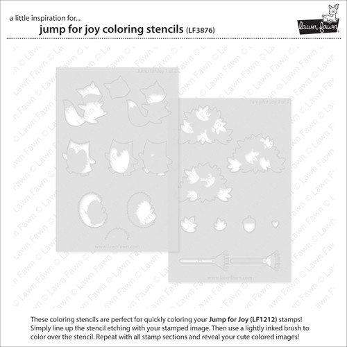 Lawn Clippings Coloring Stencil-Jump for Joy - 5A0036GD-1H7MJ