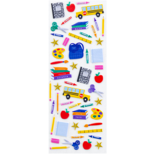 6 Pack - Sticko Themed Stickers-Time For School - E5238253