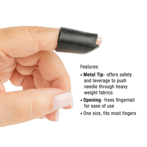 6 Pack - SINGER ProSeries Comfort Leather Thimble- - 54389