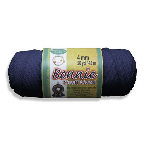6 Pack - Pepperell Bonnie Macrame Craft Cord 4mmX50yd-Navy - BB4-50-038 - 725879640385
