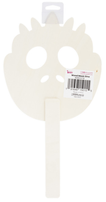 4 Pack - CousinDIY Unfinished Wood Mask Assortment-Dino & Hero - 40029AST