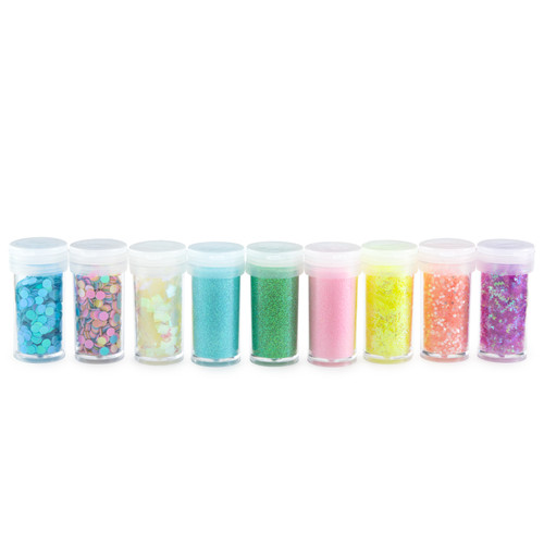 CousinDIY Glitter Assortment 9/Pkg-Pastel - 5A002XW8-5154