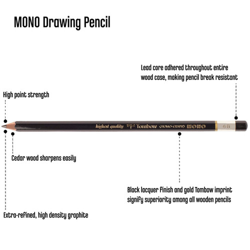 Tombow Mono Drawing Pencil-6B - 5A0036NY-1H84X Tombow Mono Drawing Pencil-6B - 5A0036NY-1H84X