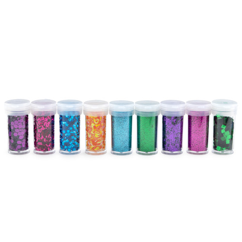 CousinDIY Glitter Assortment 9/Pkg-Jewel Tones - 5A002XW8-5153