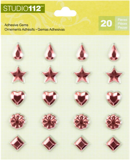 American Crafts Embellishment Gems-Pink - 5A002P0R-1GQHD - 643077668324