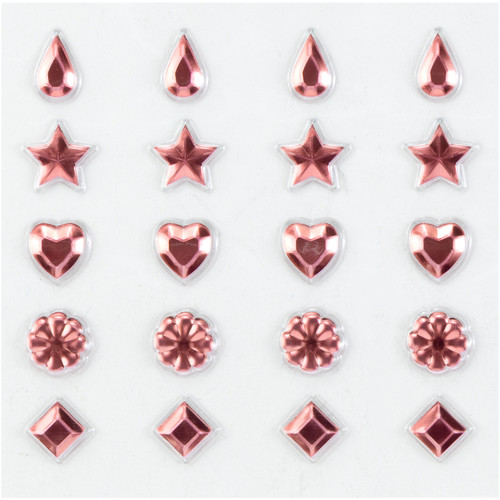 American Crafts Embellishment Gems-Pink - 5A002P0R-1GQHD