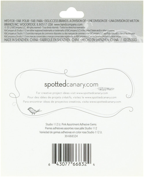 American Crafts Embellishment Gems-Pink - 5A002P0R-1GQHD