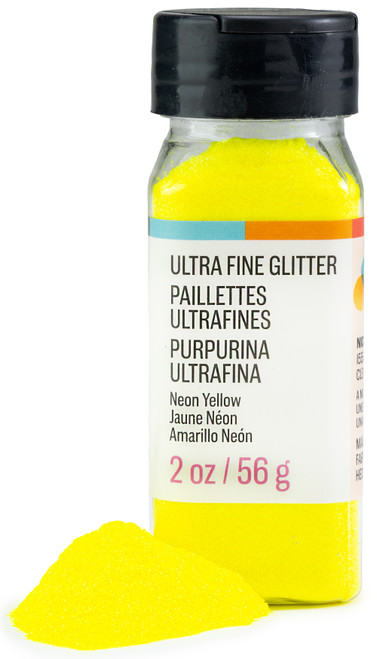 CousinDIY Extra Fine Glitter 2oz-Neon Yellow - 5A002XRZ-5170