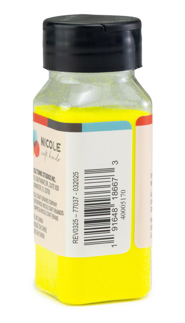 CousinDIY Extra Fine Glitter 2oz-Neon Yellow - 5A002XRZ-5170