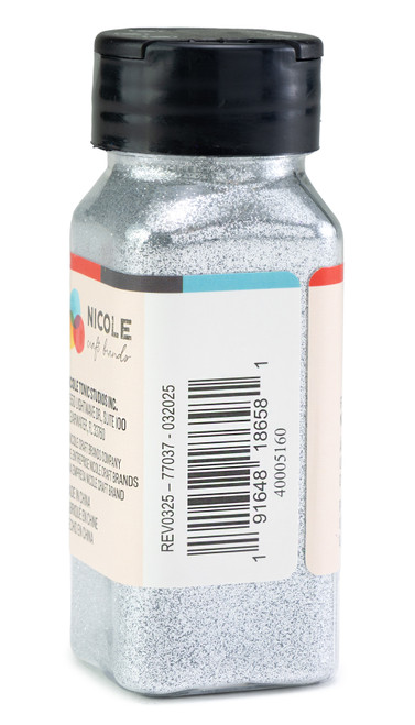 CousinDIY Extra Fine Glitter 2oz-Silver - 5A002XRZ-5160 CousinDIY Extra Fine Glitter 2oz-Silver - 5A002XRZ-5160