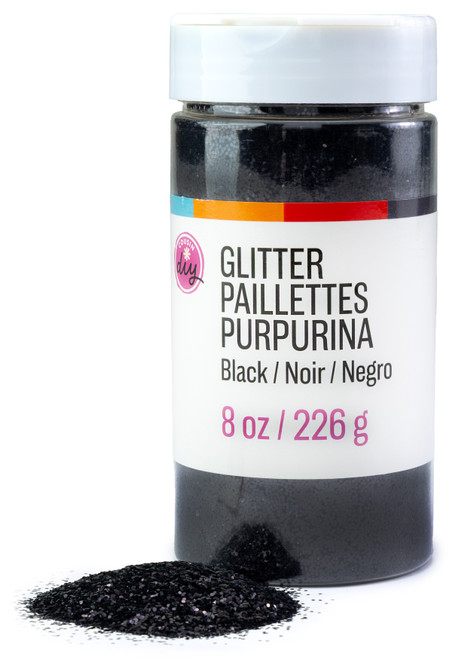 CousinDIY Glitter 8oz-Black - 5A002XT8-1GYP8