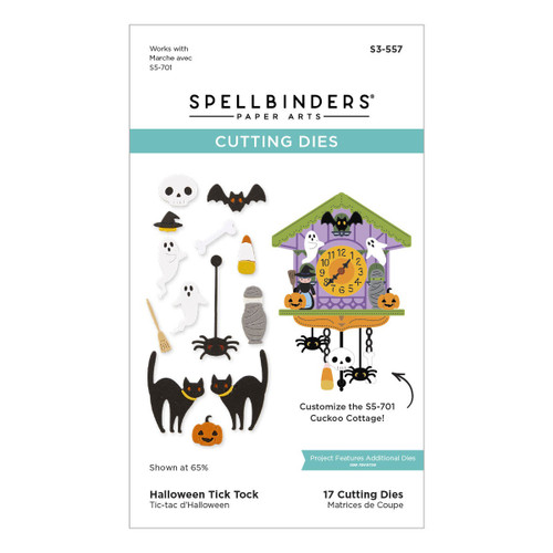 Spellbinders Etched Dies-Halloween Tick Tock - 5A0036KQ-1H7PK - 810176106679