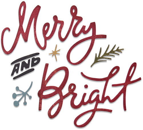 Sizzix Thinlits Dies By Tim Holtz 6/Pkg-Merry & Bright - 664739