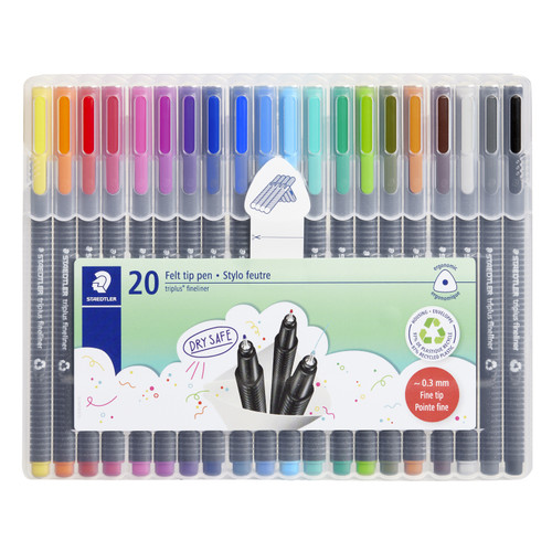 Staedtler Triplus Fineliner-20 Pieces - 5A0035N6-1H6XW - 031901951924