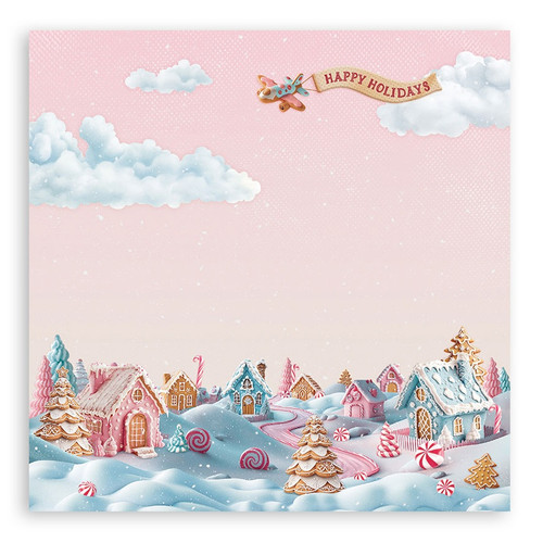 Stamperia Single-Sided Paper Pad 8"X8" 22/Pkg-Candy Christmas - 5A0032VY-1H4KF Stamperia Single-Sided Paper Pad 8"X8" 22/Pkg-Candy Christmas - 5A0032VY-1H4KF