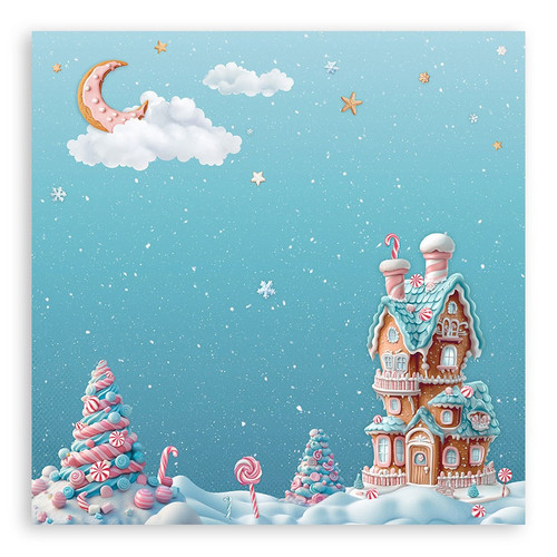 Stamperia Single-Sided Paper Pad 8"X8" 22/Pkg-Candy Christmas - 5A0032VY-1H4KF Stamperia Single-Sided Paper Pad 8"X8" 22/Pkg-Candy Christmas - 5A0032VY-1H4KF