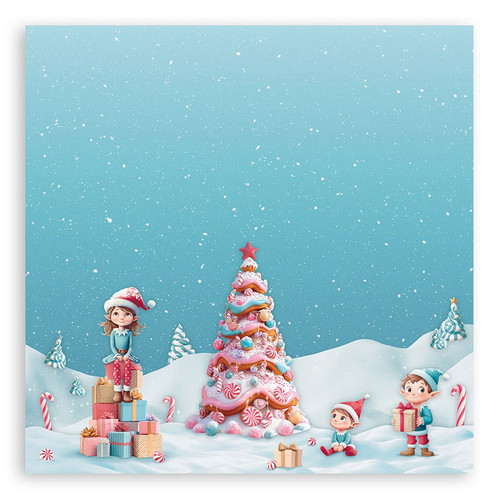 Stamperia Single-Sided Paper Pad 8"X8" 22/Pkg-Candy Christmas - 5A0032VY-1H4KF Stamperia Single-Sided Paper Pad 8"X8" 22/Pkg-Candy Christmas - 5A0032VY-1H4KF