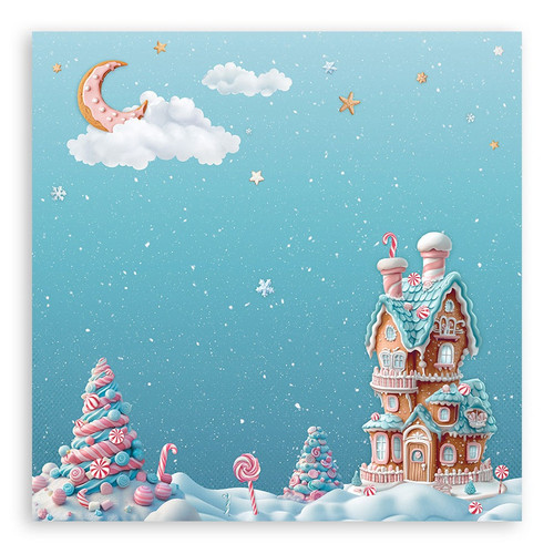 Stamperia Single-Sided Paper Pad 12"x12" 22/Pkg-Candy Christmas - 5A0032TY-1H4LH Stamperia Single-Sided Paper Pad 12"x12" 22/Pkg-Candy Christmas - 5A0032TY-1H4LH