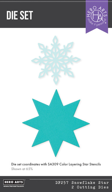 Hero Arts Etched Dies from the Very Merry Collection-Snowflake Star - 5A0035XT-1H77L - 085700949118