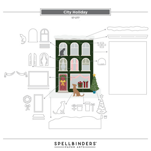 Spellbinders Etched Dies by Yana Smakula-City Holiday - 5A0036K7-1H7PX Spellbinders Etched Dies by Yana Smakula-City Holiday - 5A0036K7-1H7PX