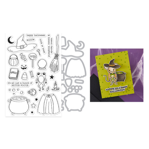 Hero Arts Stamp & Cut Set from the Hocus Pocus Collection-Tricks and Treats - 5A0035XS-1H77R Hero Arts Stamp & Cut Set from the Hocus Pocus Collection-Tricks and Treats - 5A0035XS-1H77R