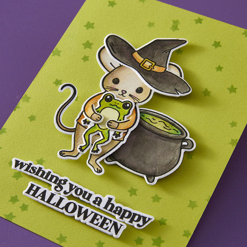 Hero Arts Stamp & Cut Set from the Hocus Pocus Collection-Tricks and Treats - 5A0035XS-1H77R Hero Arts Stamp & Cut Set from the Hocus Pocus Collection-Tricks and Treats - 5A0035XS-1H77R