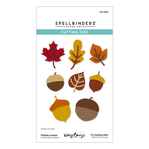 Spellbinders Etched Dies by Kelly Bangs-Falling Leaves - 5A0036K0-1H7Q0 - 810176107423