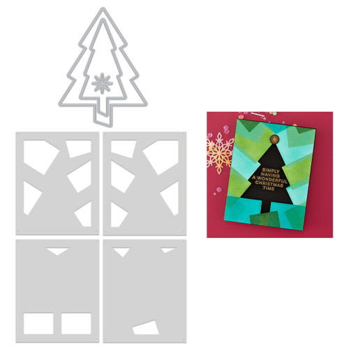 Hero Arts Die & Stencil Bundle-Very Merry Tree - 5A0035Y9-1H77F