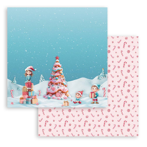 Stamperia Scrapbooking Pad 12"x12" 10/Pkg-Candy Christmas - 5A0032TT-1H4LQ Stamperia Scrapbooking Pad 12"x12" 10/Pkg-Candy Christmas - 5A0032TT-1H4LQ