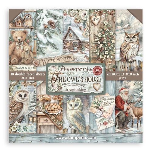 Stamperia Scrapbooking Pad 8"X8" 10/Pkg-The Owl's House - 5A0032XR-1H4MW - 5993110045960