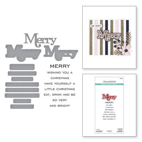 Spellbinders Clear Stamp & Die Set by Lisa Horton-Merry Sentiments - 5A0036KM-1H7NW
