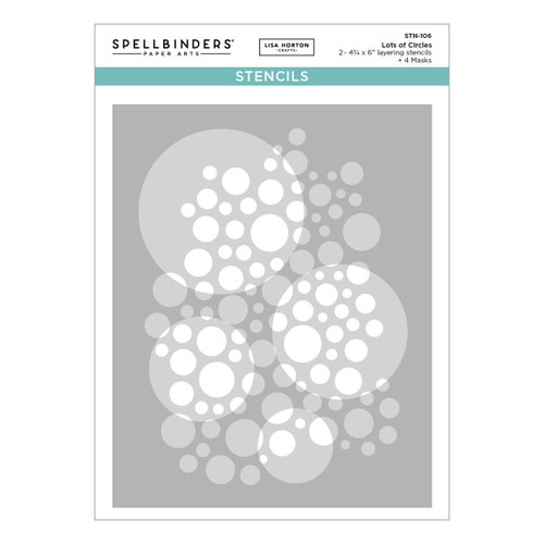 Spellbinders Stencils by Lisa Horton-Lots of Circles - 5A0036KT-1H7PD - 810176104835