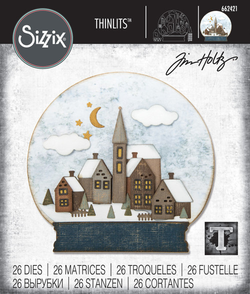 Sizzix Thinlits Dies By Tim Holtz 26/Pkg-Snowglobe #2 - 662421 - 630454241638