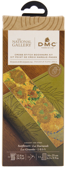 DMC Advanced Bookmark Cross Stitch Kit-Sunflowers By Van Gogh - 5A0035R2-1H73B - 3357995050846 DMC Advanced Bookmark Cross Stitch Kit-Sunflowers By Van Gogh - 5A0035R2-1H73B - 3357995050846