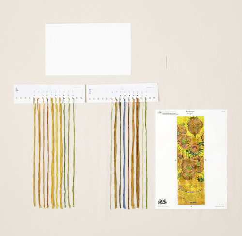 DMC Advanced Bookmark Cross Stitch Kit-Sunflowers By Van Gogh - 5A0035R2-1H73B DMC Advanced Bookmark Cross Stitch Kit-Sunflowers By Van Gogh - 5A0035R2-1H73B