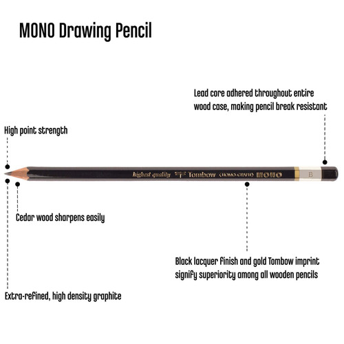 Tombow Mono Drawing Pencil-B - 5A003G24-51508