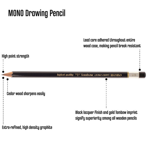 Tombow Mono Drawing Pencil-2B - 5A0036NY-1H7Y3 Tombow Mono Drawing Pencil-2B - 5A0036NY-1H7Y3