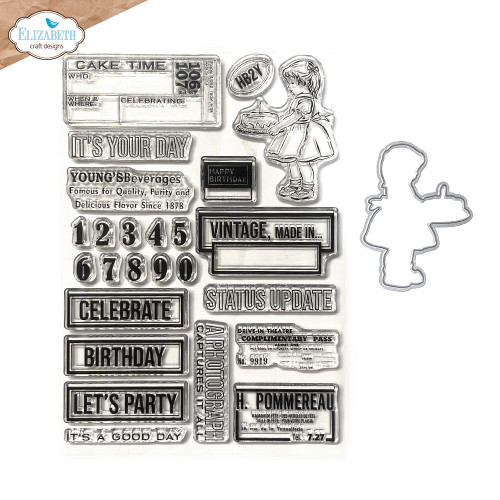 Elizabeth Craft Stamp and Die Set-Celebrations 2 - 5A003771-1H86Z - 741527318086