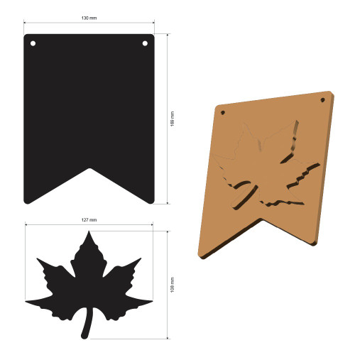 3 Pack - Stamperia Crafty Shapes-Whispering Woods Leaf - 5A00375F-1H86T