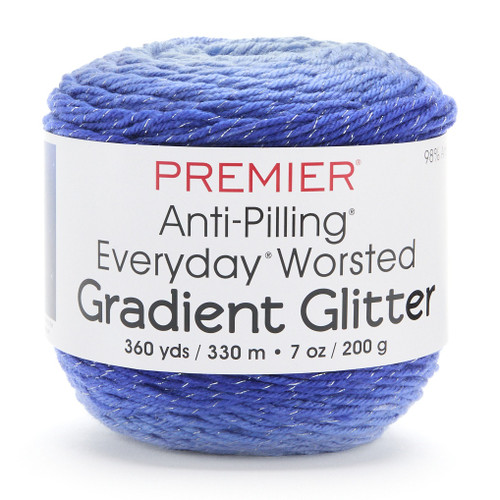 3 Pack - Premier Everyday Worsted Gradient Glitter Yarn-Royal Blue Tones - 5A003CLP-1H8XB - 840166860205